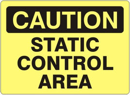 Caution Static Control Area Signs | C-7122