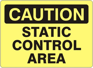 Caution Static Control Area Signs | C-7122