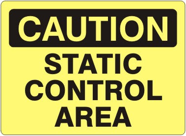 Caution Static Control Area Signs | C-7122
