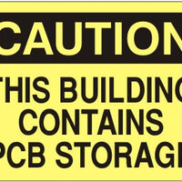 Caution This Building Contains PBC Storage Signs | C-8103