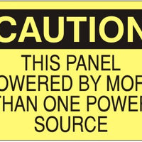 Caution This Panel Powered By More Than One Power Source Signs | C-8113