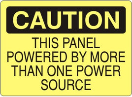 Caution This Panel Powered By More Than One Power Source Signs | C-8113