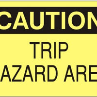 Caution Trip Hazard Area Signs | C-8127
