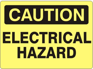 Caution Electrical Hazard Signs | C-9602