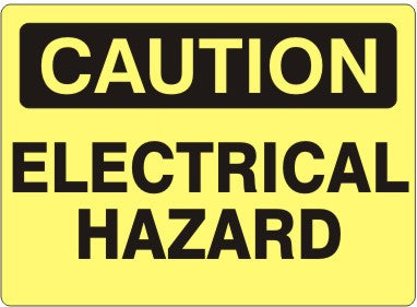 Caution Electrical Hazard Signs | C-9602