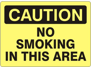 Caution No Smoking In This Area Signs | C-9614