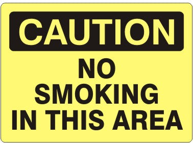 Caution No Smoking In This Area Signs | C-9614