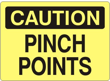 Caution Pinch Points Signs | C-9615