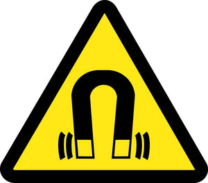 LABEL, GRAPHIC FOR STRONG MAGNETIC FIELD HAZARD, 4IN DIA, PS VINYL