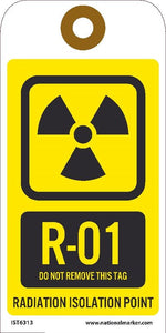 Radiation Isolation Point Tags Sequential Numbering 1-10