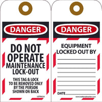 Danger Do Not Operate Maintenance Lock-Out Lockout Tags | LOTAG33
