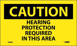 CAUTION, HEARING PROTECTION REQUIRED IN THIS AREA, 3X5, PS VINYL, 5PK