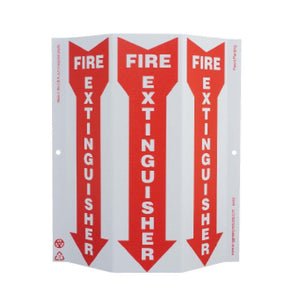 TRI-VIEW SLIM, FIRE EXTINGUISHER, 12X9, RECYCLE PLASTIC