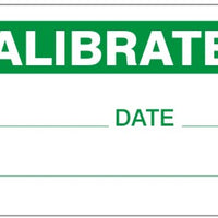 Calibrated By Date Due Calibration Labels | CAL-01