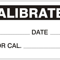 Calibrated By Date Due For Cal Calibration Labels | CAL-02