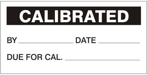 Calibrated By Date Due For Cal Calibration Labels | CAL-02