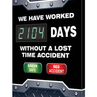 Digi-Day® 3 Electronic Safety Scoreboards: We Have Worked __ Days Without A Lost Time Accident