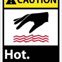 CAUTION, HOT, 14X10, PS VINYL