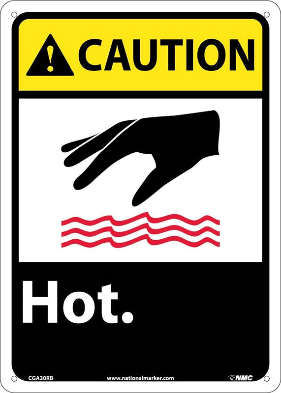 CAUTION, HOT, 14X10, PS VINYL