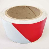 TAPE, REFLECTIVE, RED/WHITE, 3"X10 YD