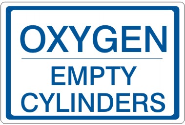 Oxygen Empty Cylinders Signs | CL-12