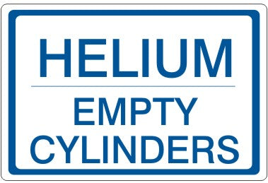 Helium Empty Cylinders Signs | CL-13