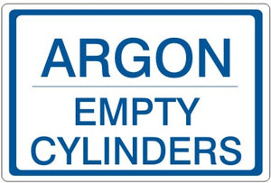 Argon Empty Cylinders Signs | CL-15