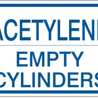 Acetylene Empty Cylinders Signs | CL-16