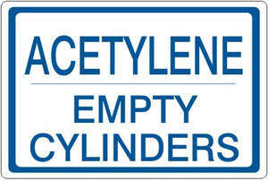 Acetylene Empty Cylinders Signs | CL-16