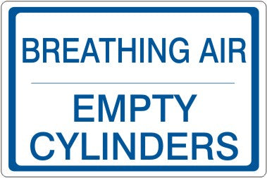 Breathing Air Empty Cylinders Signs | CL-17
