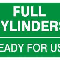 Full Cylinders Ready For Use Signs | CL-21