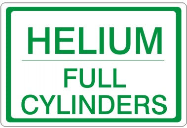 Helium Full Cylinders Signs | CL-26