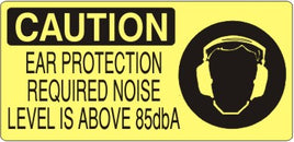 Caution Ear Protection Required Level Is Above 85dba Signs | CP-1610