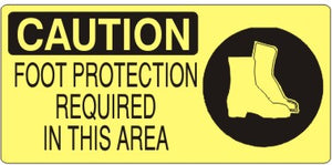 Caution Foot Protection Required In This Area Signs | CP-2614