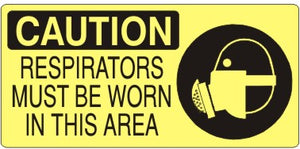 Caution Respirators Must Be Worn In This Area Signs | CP-6606