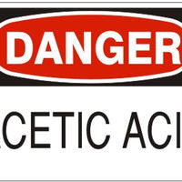 Danger Acetic Acid Signs | D-0001