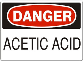 Danger Acetic Acid Signs | D-0001