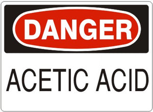 Danger Acetic Acid Signs | D-0001