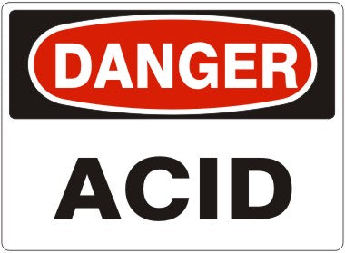 Danger Acid Signs | D-0004