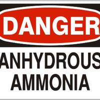 Danger Anhydrous Ammonia Signs | D-0015
