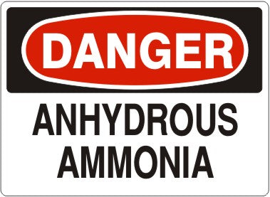 Danger Anhydrous Ammonia Signs | D-0015