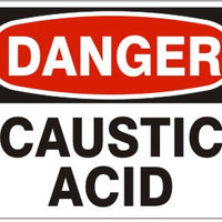 Danger Caustic Acid Signs | D-0806