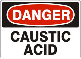 Danger Caustic Acid Signs | D-0806