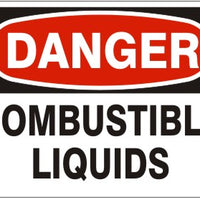 Danger Combustible Liquids Signs | D-0821