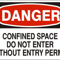 Danger Confined Space Do Not Enter Without A Permit Signs | D-0824