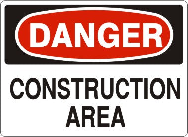 Danger Construction Area Signs | D-0831