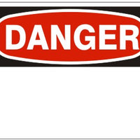 Danger Header Only Signs | D-1103