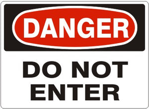 Danger Do Not Enter Signs | D-1110