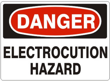 Danger Electrocution Hazard Signs | D-1614