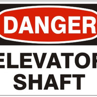 Danger Elevator Shaft Signs | D-1616
